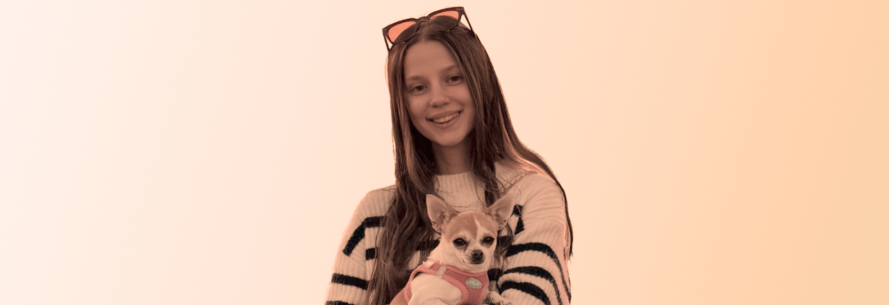 Merle Voigt mit Hund